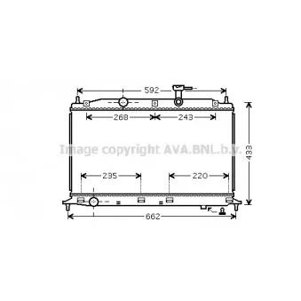 Radiateur, refroidissement du moteur AVA QUALITY COOLING HY2188