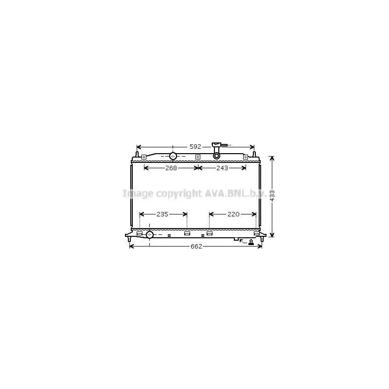 Radiateur, refroidissement du moteur AVA QUALITY COOLING HY2188