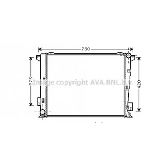 Radiateur, refroidissement du moteur AVA QUALITY COOLING HY2191