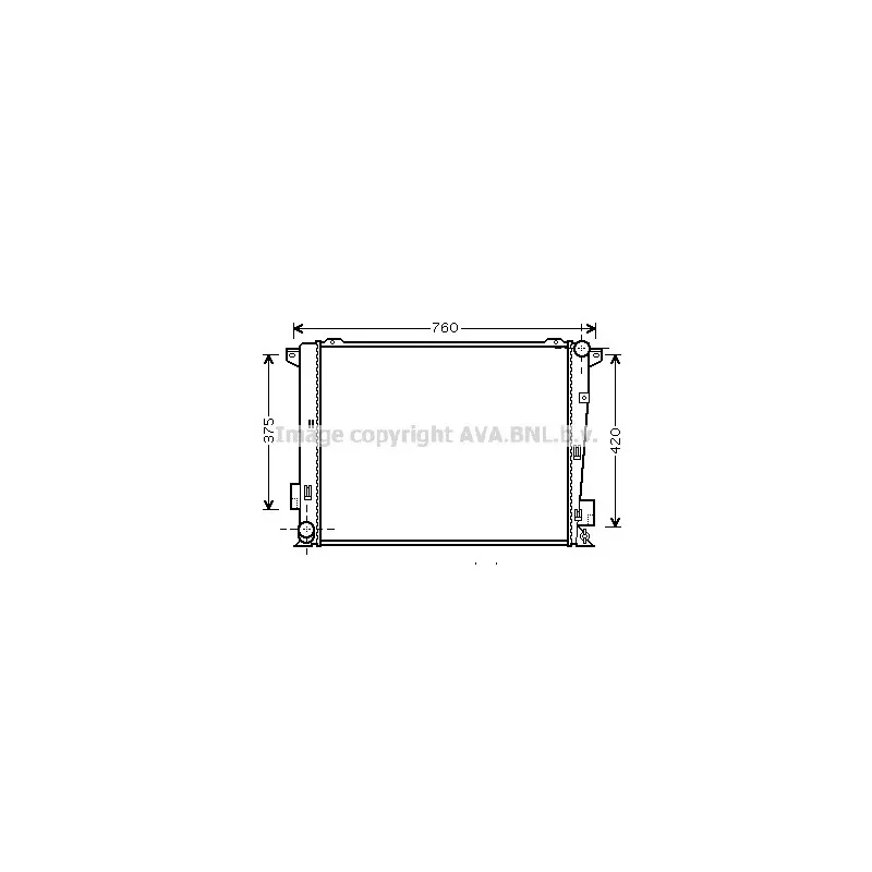 Radiateur, refroidissement du moteur AVA QUALITY COOLING HY2191