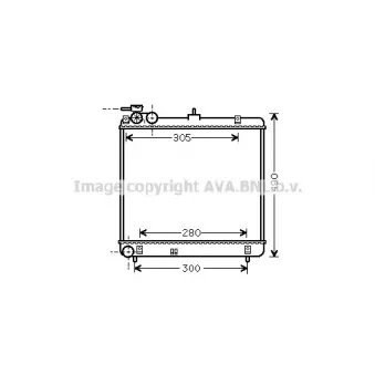 Radiateur, refroidissement du moteur AVA QUALITY COOLING HY2192
