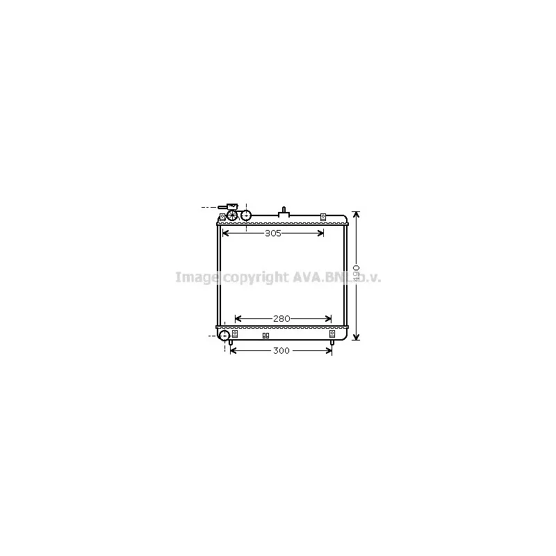 Radiateur, refroidissement du moteur AVA QUALITY COOLING HY2192