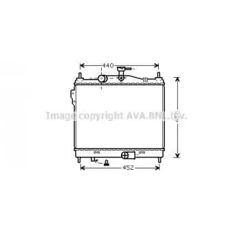 Radiateur, refroidissement du moteur AVA QUALITY COOLING
