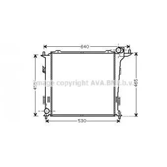 Radiateur, refroidissement du moteur AVA QUALITY COOLING HY2207
