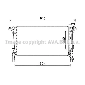 Radiateur, refroidissement du moteur AVA QUALITY COOLING
