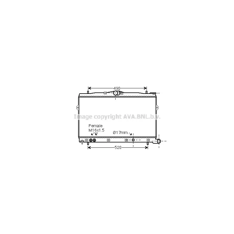 Radiateur, refroidissement du moteur AVA QUALITY COOLING HY2248