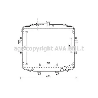 Radiateur, refroidissement du moteur AVA QUALITY COOLING