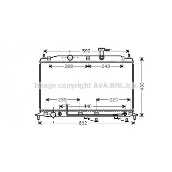 Radiateur, refroidissement du moteur AVA QUALITY COOLING HY2252