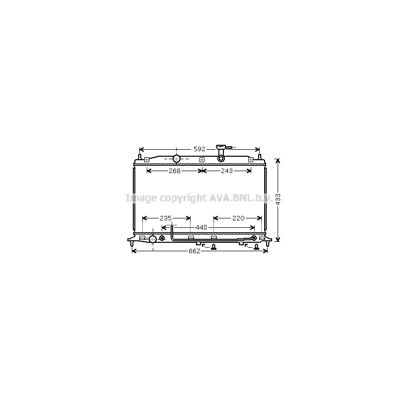 Radiateur, refroidissement du moteur AVA QUALITY COOLING HY2252