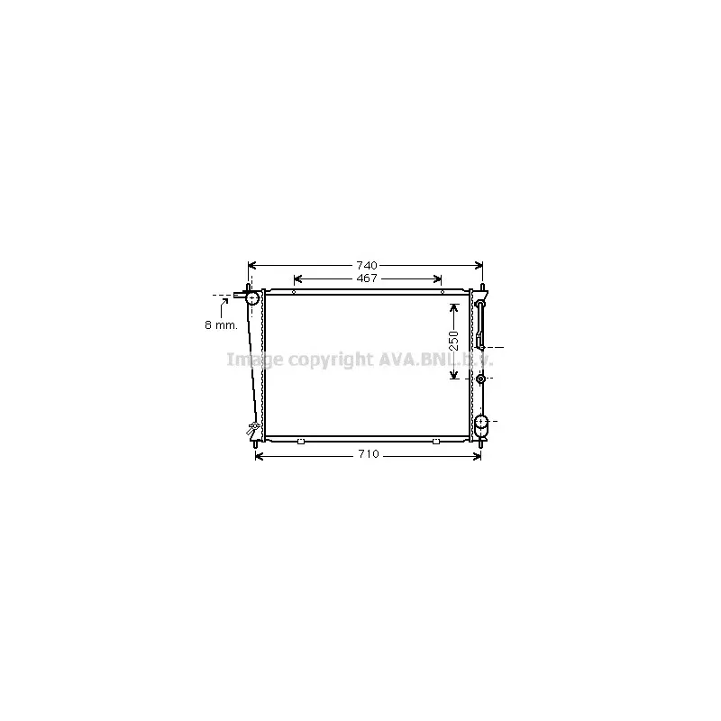 Radiateur, refroidissement du moteur AVA QUALITY COOLING HY2255