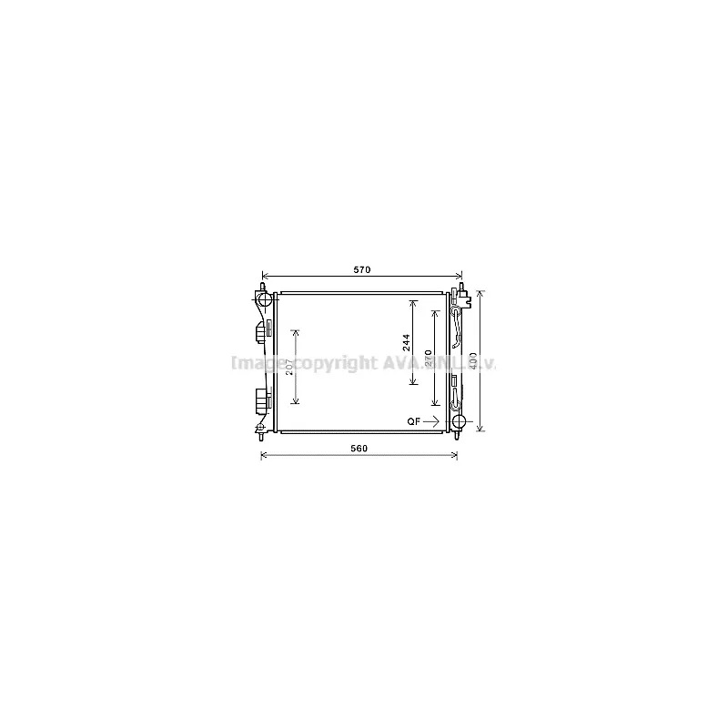 Radiateur, refroidissement du moteur AVA QUALITY COOLING HY2270