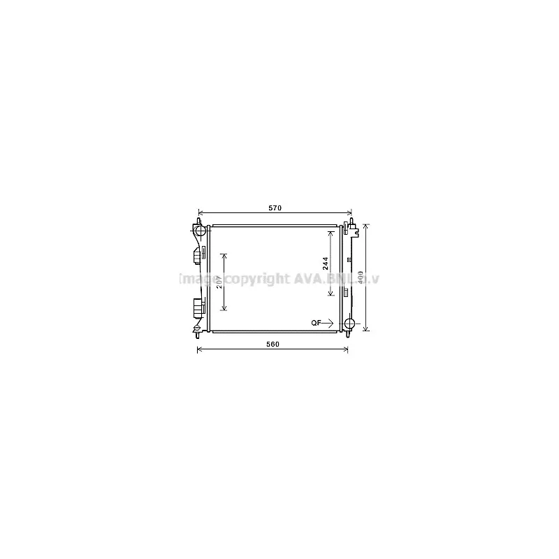 Radiateur, refroidissement du moteur AVA QUALITY COOLING HY2274
