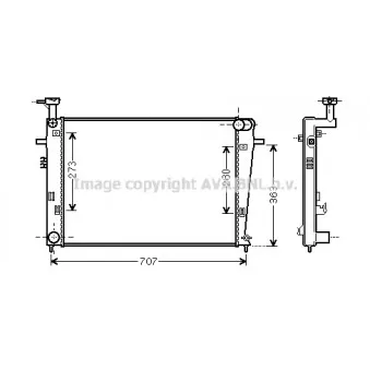 Radiateur, refroidissement du moteur AVA QUALITY COOLING HY2275