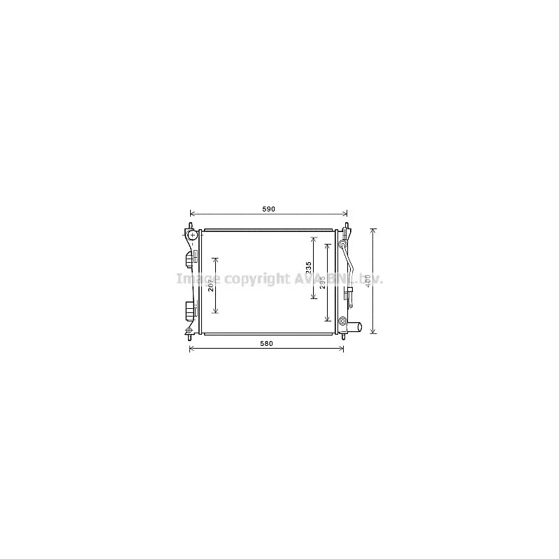 Radiateur, refroidissement du moteur AVA QUALITY COOLING HY2276