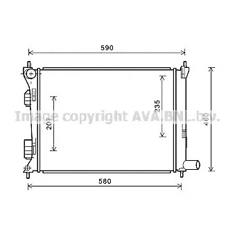 Radiateur, refroidissement du moteur AVA QUALITY COOLING HY2277
