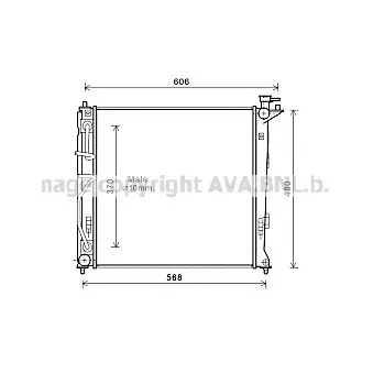 Radiateur, refroidissement du moteur AVA QUALITY COOLING HY2282
