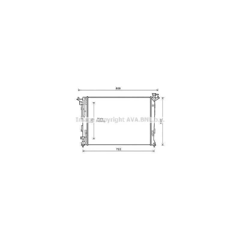 Radiateur, refroidissement du moteur AVA QUALITY COOLING HY2283