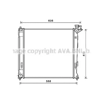 Radiateur, refroidissement du moteur AVA QUALITY COOLING HY2284