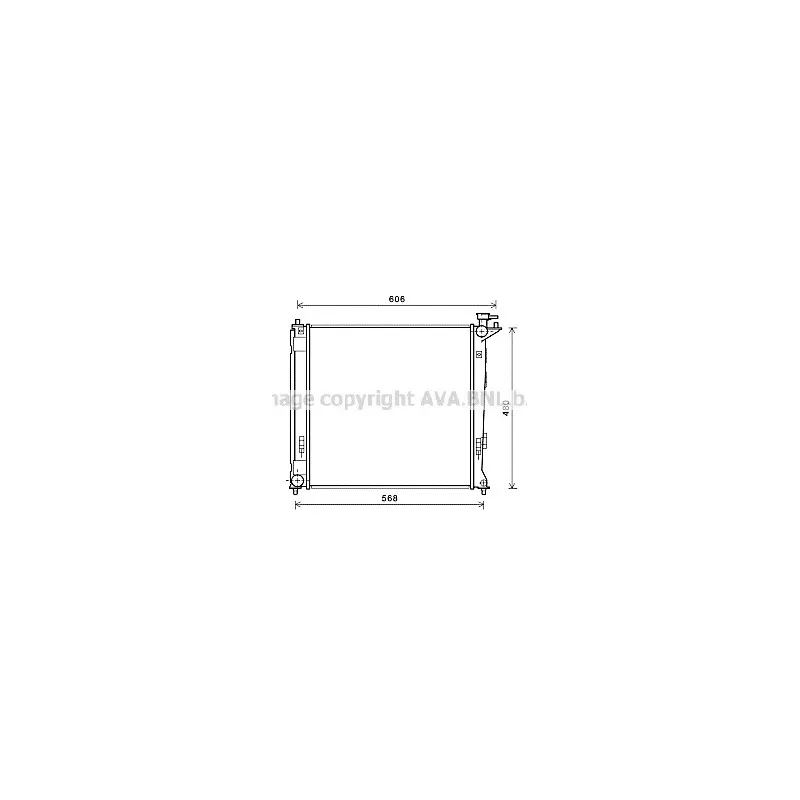Radiateur, refroidissement du moteur AVA QUALITY COOLING HY2284