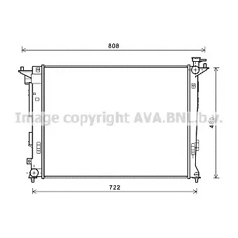Radiateur, refroidissement du moteur AVA QUALITY COOLING HY2285