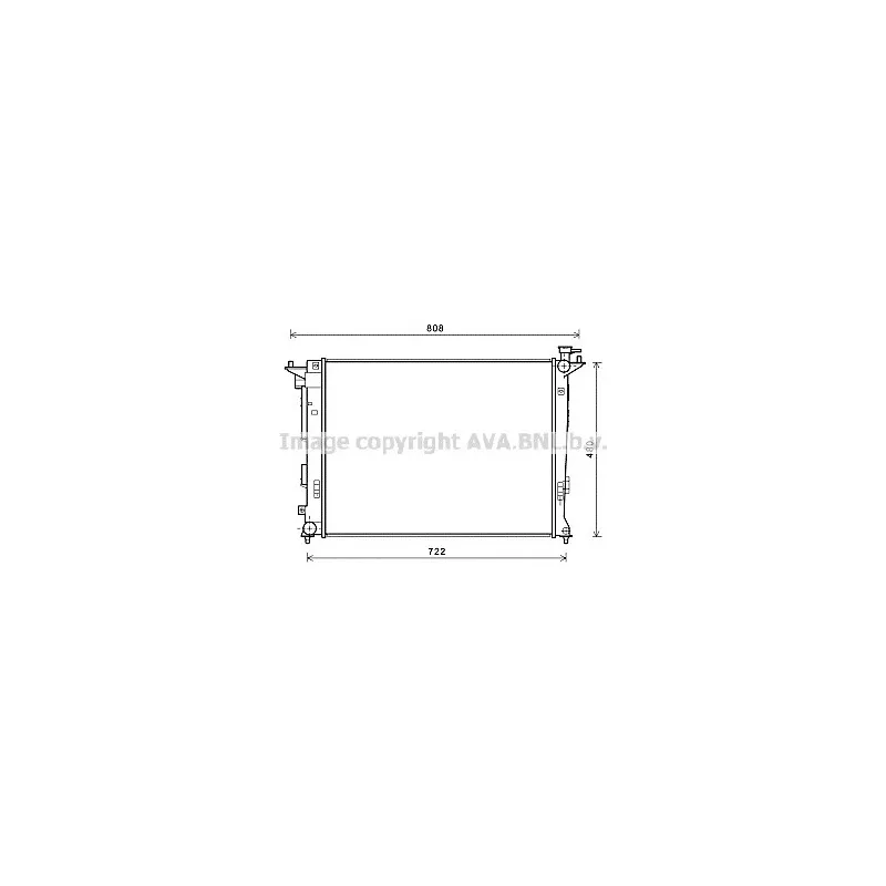 Radiateur, refroidissement du moteur AVA QUALITY COOLING HY2285