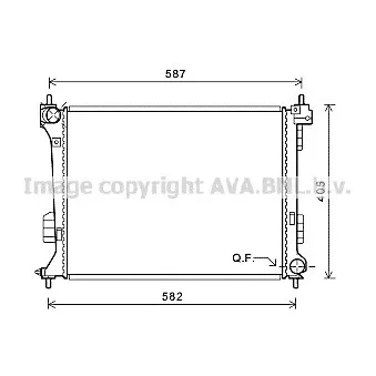Radiateur, refroidissement du moteur AVA QUALITY COOLING HY2302