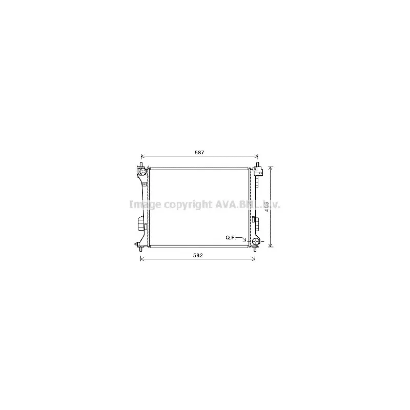Radiateur, refroidissement du moteur AVA QUALITY COOLING HY2302