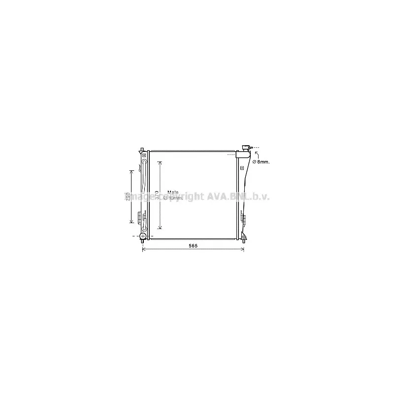 Radiateur, refroidissement du moteur AVA QUALITY COOLING HY2305