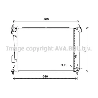 Radiateur, refroidissement du moteur AVA QUALITY COOLING