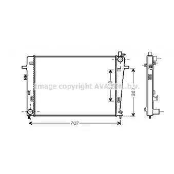 Radiateur, refroidissement du moteur AVA QUALITY COOLING HY2328