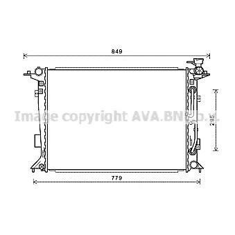 Radiateur, refroidissement du moteur AVA QUALITY COOLING