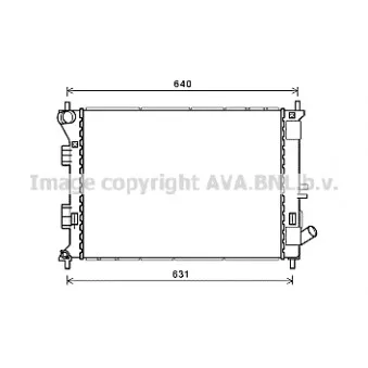 Radiateur, refroidissement du moteur AVA QUALITY COOLING HY2335