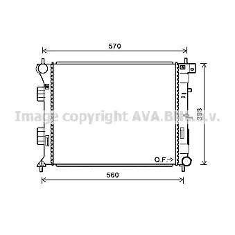 Radiateur, refroidissement du moteur AVA QUALITY COOLING HY2338