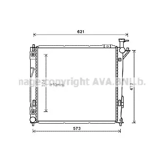 Radiateur, refroidissement du moteur AVA QUALITY COOLING