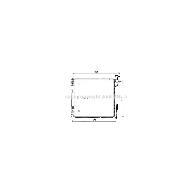 Radiateur, refroidissement du moteur AVA QUALITY COOLING HY2339
