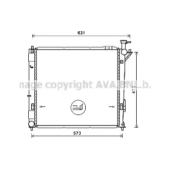 Radiateur, refroidissement du moteur AVA QUALITY COOLING