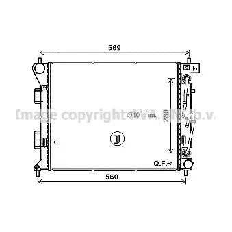 Radiateur, refroidissement du moteur AVA QUALITY COOLING HY2351