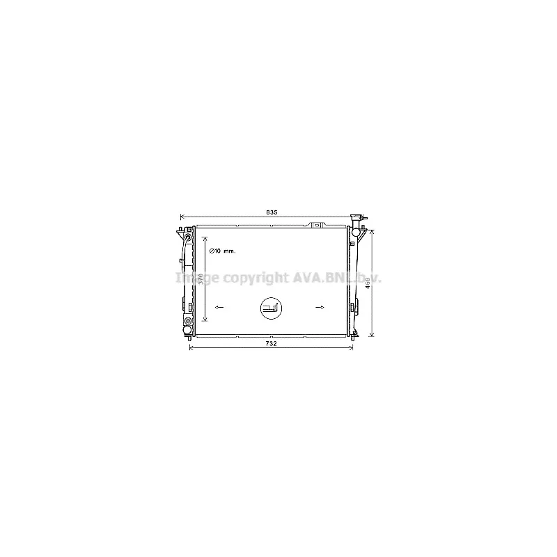 Radiateur, refroidissement du moteur AVA QUALITY COOLING HY2352