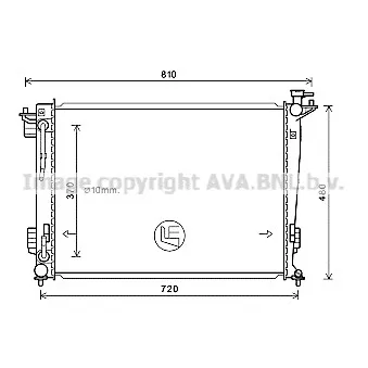 Radiateur, refroidissement du moteur AVA QUALITY COOLING HY2372
