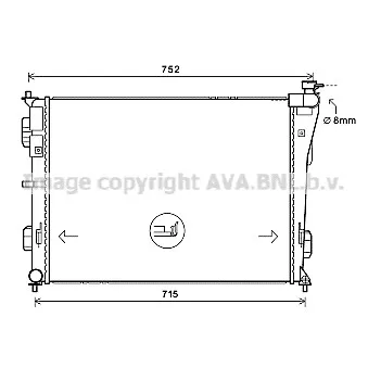 Radiateur, refroidissement du moteur AVA QUALITY COOLING HY2379
