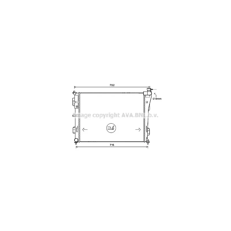 Radiateur, refroidissement du moteur AVA QUALITY COOLING HY2379