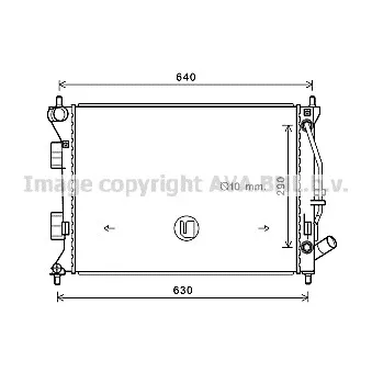 Radiateur, refroidissement du moteur AVA QUALITY COOLING