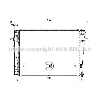Radiateur, refroidissement du moteur AVA QUALITY COOLING HY2387