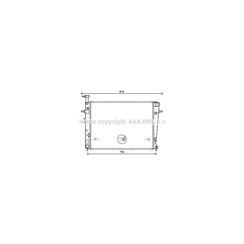 Radiateur, refroidissement du moteur AVA QUALITY COOLING HY2387