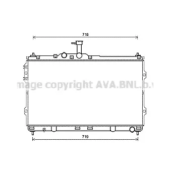 Radiateur, refroidissement du moteur AVA QUALITY COOLING HY2418
