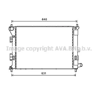 Radiateur, refroidissement du moteur AVA QUALITY COOLING HY2420