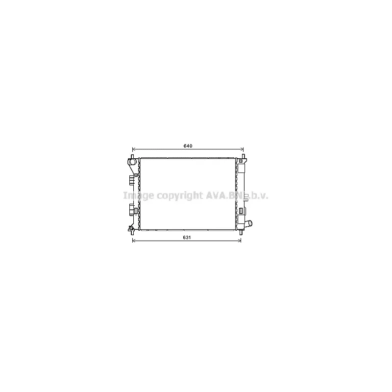 Radiateur, refroidissement du moteur AVA QUALITY COOLING HY2420
