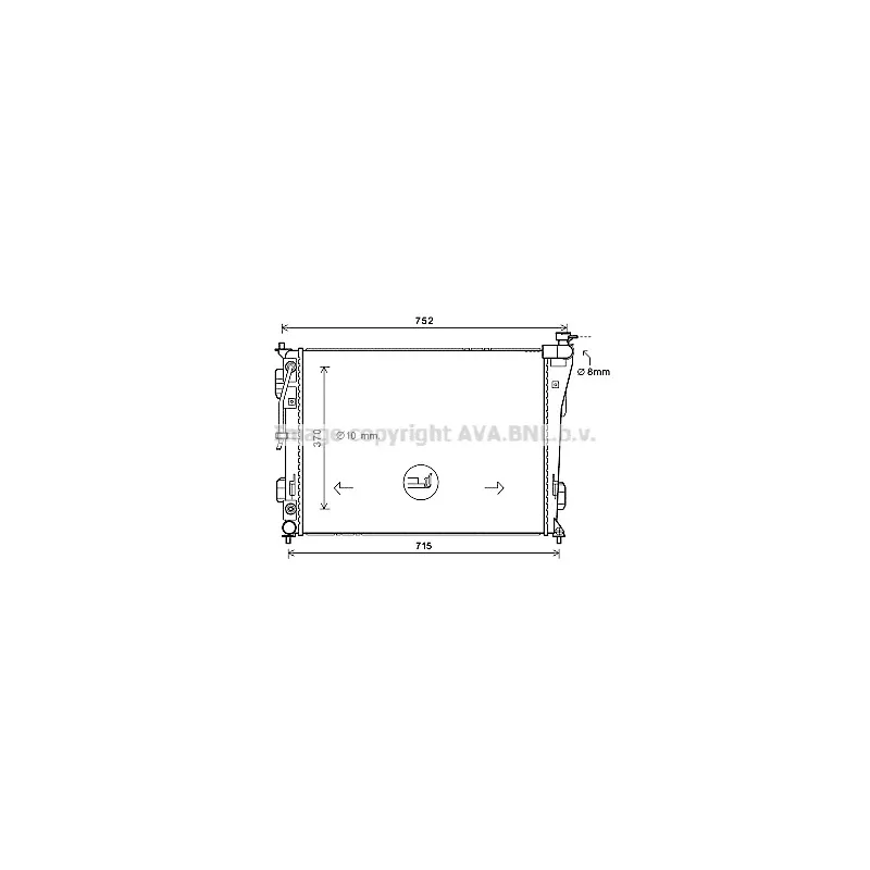 Radiateur, refroidissement du moteur AVA QUALITY COOLING HY2423