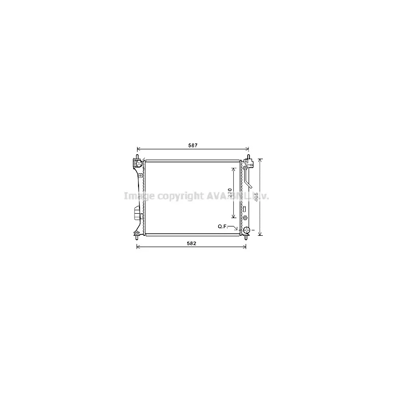 Radiateur, refroidissement du moteur AVA QUALITY COOLING HY2428