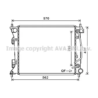 Radiateur, refroidissement du moteur AVA QUALITY COOLING